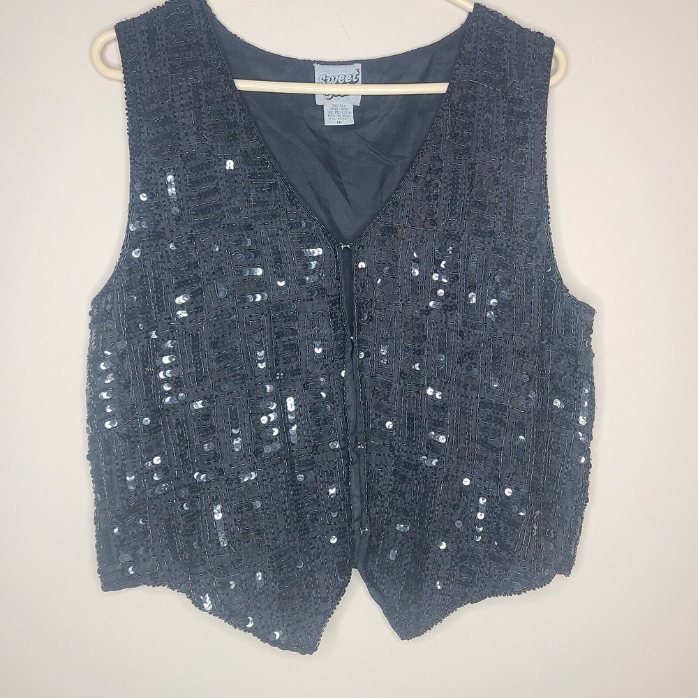 Vintage Beaded And Sequin Sweet Sue Vest Woman's